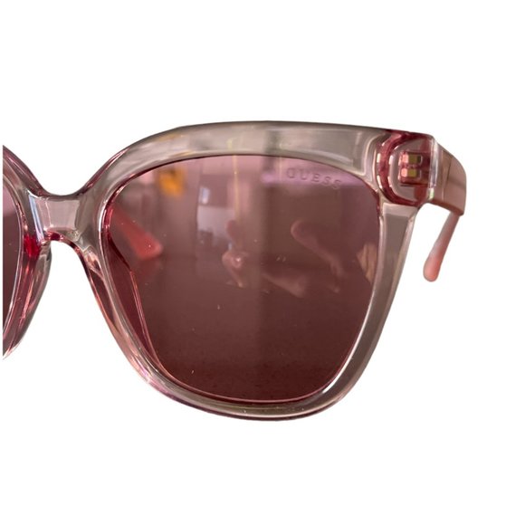 Guess Bordeaux Square Women Sunglasses GU7612 Pink Acetate 55-18-145 - Picture 4 of 10
